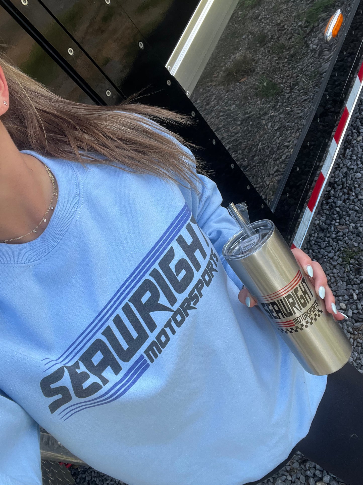 Blue crewneck